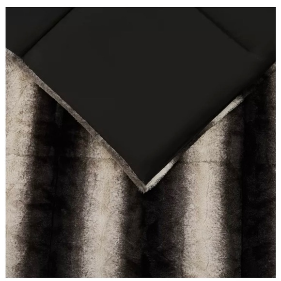 Snow Leopard Faux fur 2 Piece Twin Comforter Set. NWT. - Picture 6 of 11